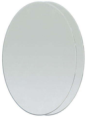Oval Glass Mirrors 2/Pkg