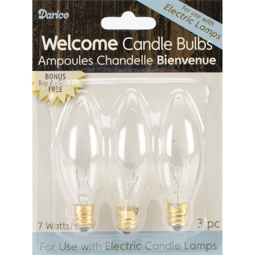 Electric Candle Bulbs 3/Pkg