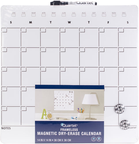 Quartet Magnetic Dry-Erase Calendar Tile 14"X14"