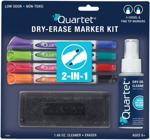 Quartet 2-in-1 Dry-Erase Kit w/Marker, Eraser, Cleaner