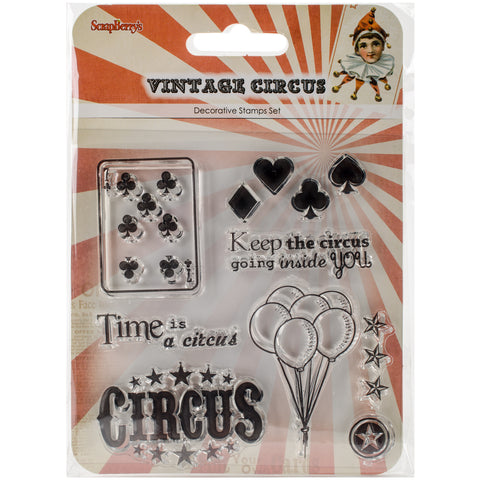 ScrapBerry's Vintage Circus Clear Stamps 4"X4"