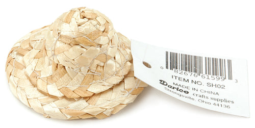 Round Top Straw Hat 2"