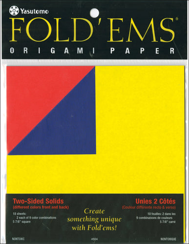 Fold 'Ems Origami 2-Sided Paper 5.875" 18/Pkg
