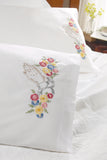 Bucilla Stamped Embroidery Pillowcase Pair 20&quot;X30&quot;