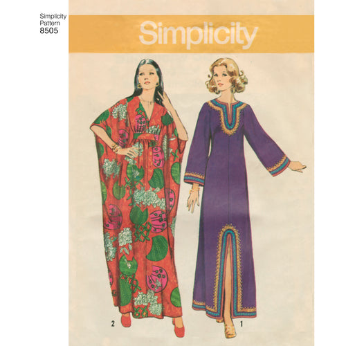 Simplicity Misses 1970S Vintage Caftans