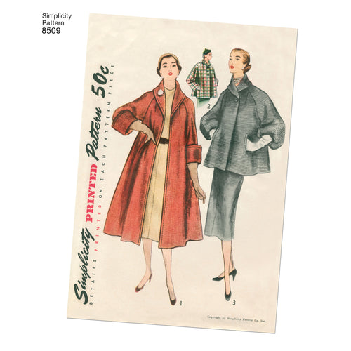Simplicity Misses 1950S Vintage Lined Coat Or Jacket