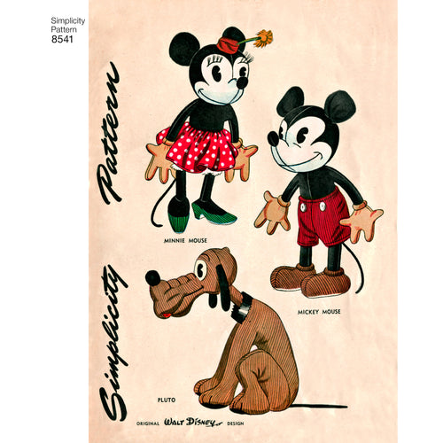 Simplicity Disney 1945 Vintage Mickey Minnie & Pluto