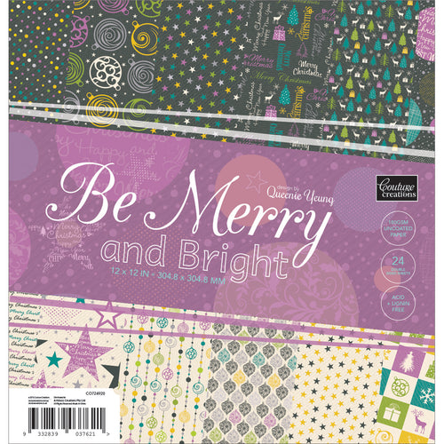 Be Merry And Bright Paper Pad 12&quot;X12&quot; 24/Pkg