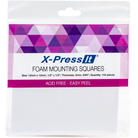X-Press It Foam Mounting Squares .5"X.5" 144/Pkg