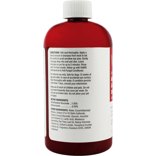 VetMD Medicated AntiBacterial/AntiFungal Shampoo 17floz