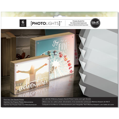 We R PhotoLights Printable Backlit Film Paper 8.5"X11" 6/Pkg