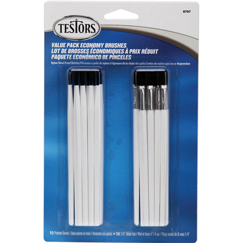 Testors Economy Paintbrushes 20/Pkg