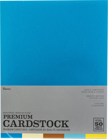 Darice Value Pack Smooth Cardstock 8.6"X11" 50/Pkg
