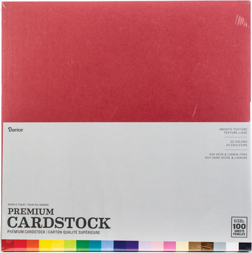 Darice Value Pack Smooth Cardstock 12"X12" 100/Pkg