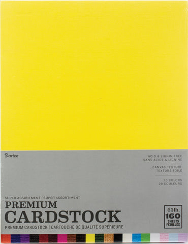 Darice Value Pack Canvas Cardstock 8.5"X11" 160/Pkg