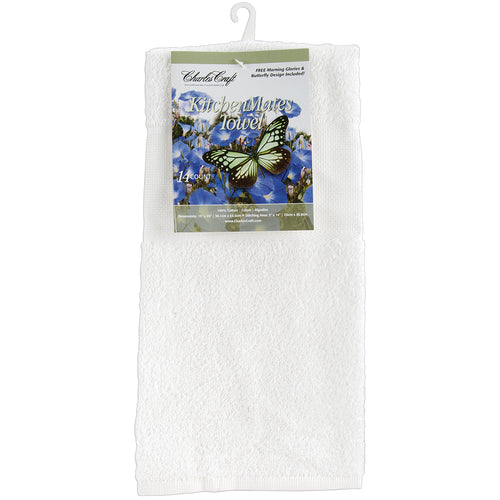 Charles Craft Kitchen Mates Hemmed Towel 14 Count 15&quot;X25&quot;