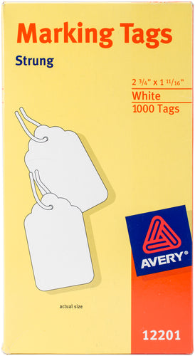 Avery White Marking Tags 2.75&quot;X1.6875&quot; 1000/Pkg