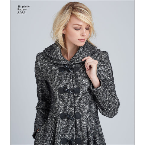 Simplicity Leanne Marshall Misses & Miss Petite Lined Coat