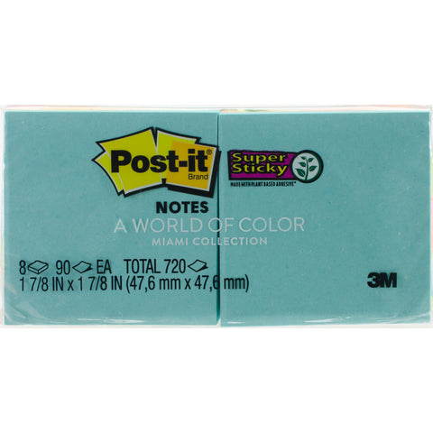 Post-It Super Sticky Notes 2"X2" 8/Pkg