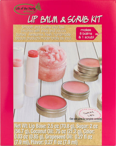 Lip Balm & Scrub Kit - Makes 8 Balms & 1 Scrub