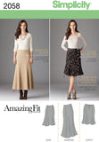 Simplicity Amazing Fit Misses & Womens Skirt