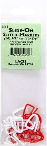 Lacis Slide-On Stitch Markers 20/Pkg