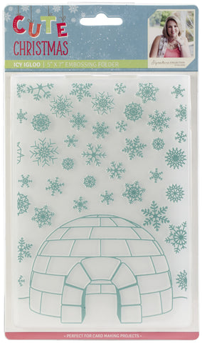 Sara Davies Signature Cute Christmas 5"X7" Embossing Folder