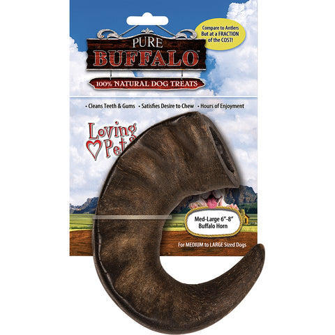 Pure Buffalo Medium-Large 6"-8" Buffalo Horn