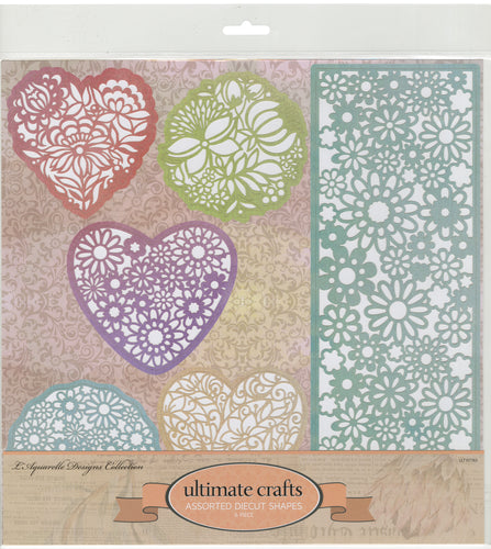 Ultimate Crafts L'Aquarelle Die-Cut Cardstock Shapes