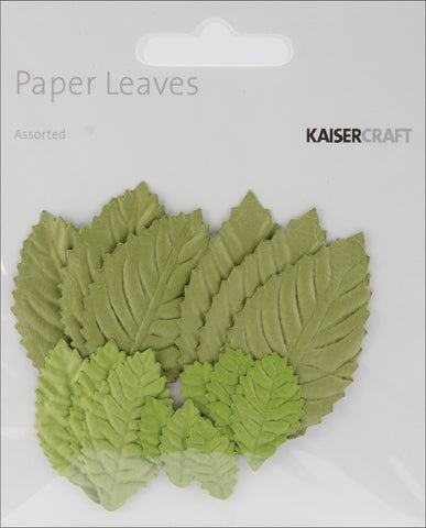 Kaisercraft Paper Leaves .75" To 2" 15/Pkg