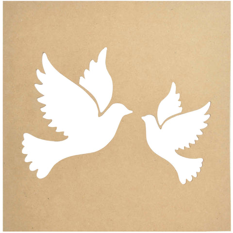 Beyond The Page MDF Doves Silhouette Wall Art Frame