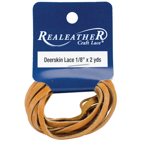 Realeather Crafts Deerskin Lace .125"X2yd Packaged