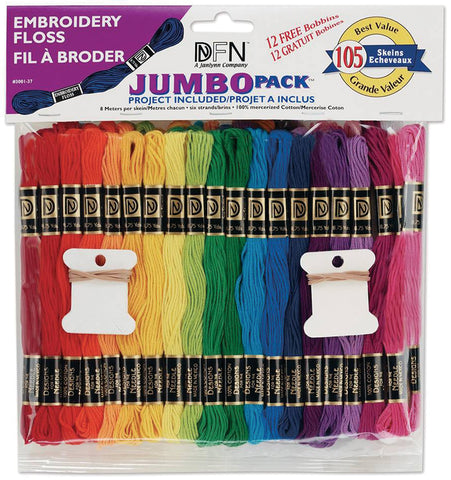 Janlynn Cotton Embroidery Floss Jumbo Pack 8.7yd 105/Pkg