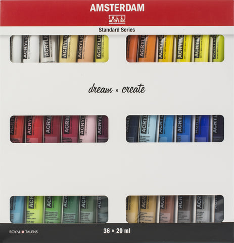 Amsterdam 20ml Standard Acrylic Paint Set 36/Pkg