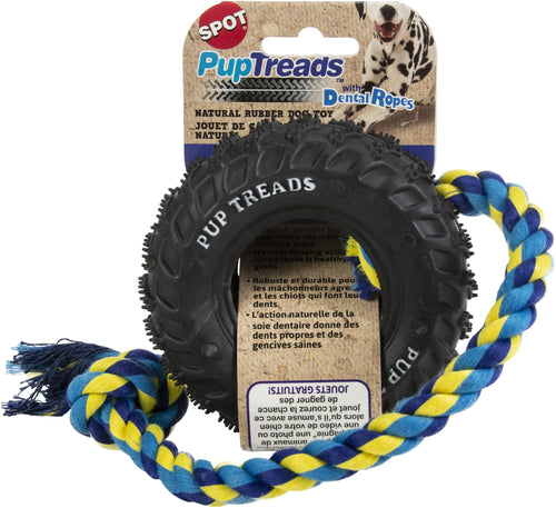 Spot Pup Treads With Dental Ropes 4"
