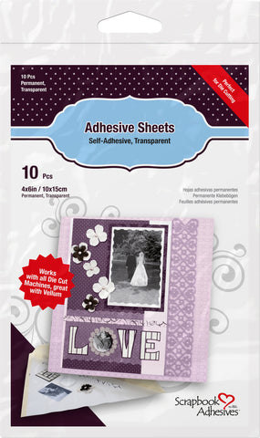Scrapbook Adhesives Permanent Adhesive Sheets 10/Pkg