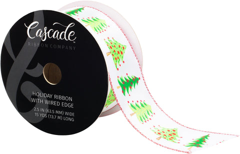 Cascade Satin Ribbon W/Wired Edge 2.5&quot;X15yd