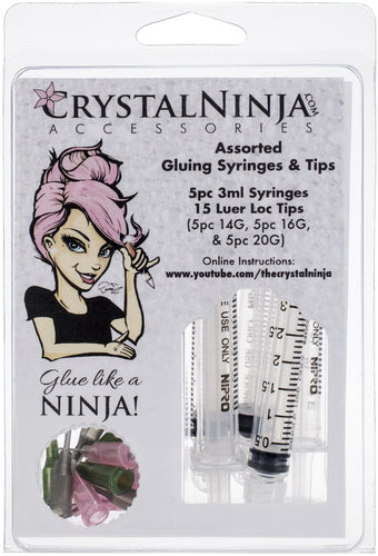 Crystal Ninja Single Use 3ml Gluing Syringes & Metal Tips