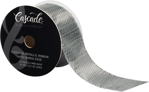 Cascade Sheer Woven Ribbon W/Wired Edge 2.5&quot;X15yd