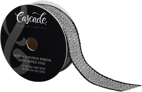 Cascade Woven Ribbon W/Wired Edge 1.5&quot;X10yd