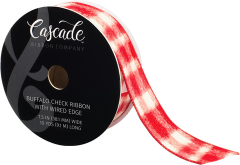 Cascade Flannel Ribbon W/Wired Edge 1.5&quot;X10yd