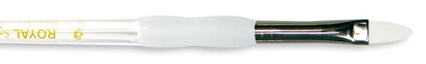 Soft-Grip White Taklon Filbert Brush