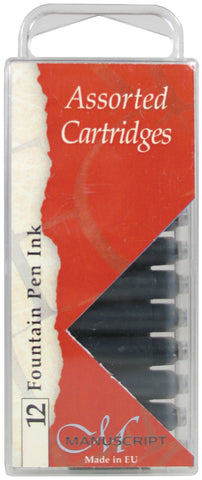 Manuscript Fountain Pen Ink Cartridges 12/Pkg