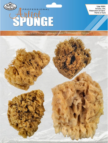 Natural Ocean Artist Sponges 4/Pkg