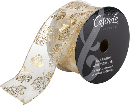 Cascade Mesh Ribbon W/Wired Edge 2.5&quot;X20yd