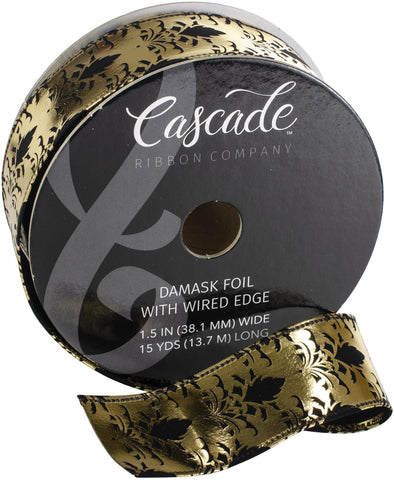 Cascade Velvet Ribbon W/Wired Edge 1.5&quot;X15yd