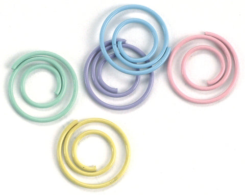 Mini Painted Metal Spiral Clips .5" 25/Pkg