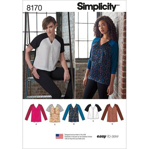 Simplicity Easy-To-Sew Misses Tunic & Top
