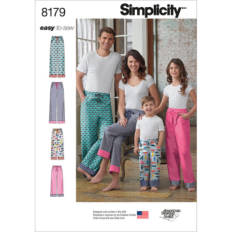 Simplicity Easy-To-Sew Child Teen & Adult Pants