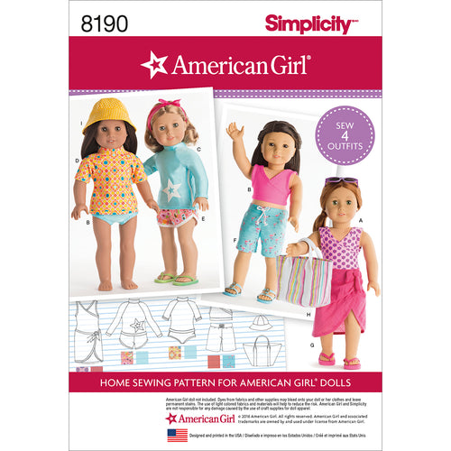 Simplicity American Girl Doll Clothes For 18" Doll